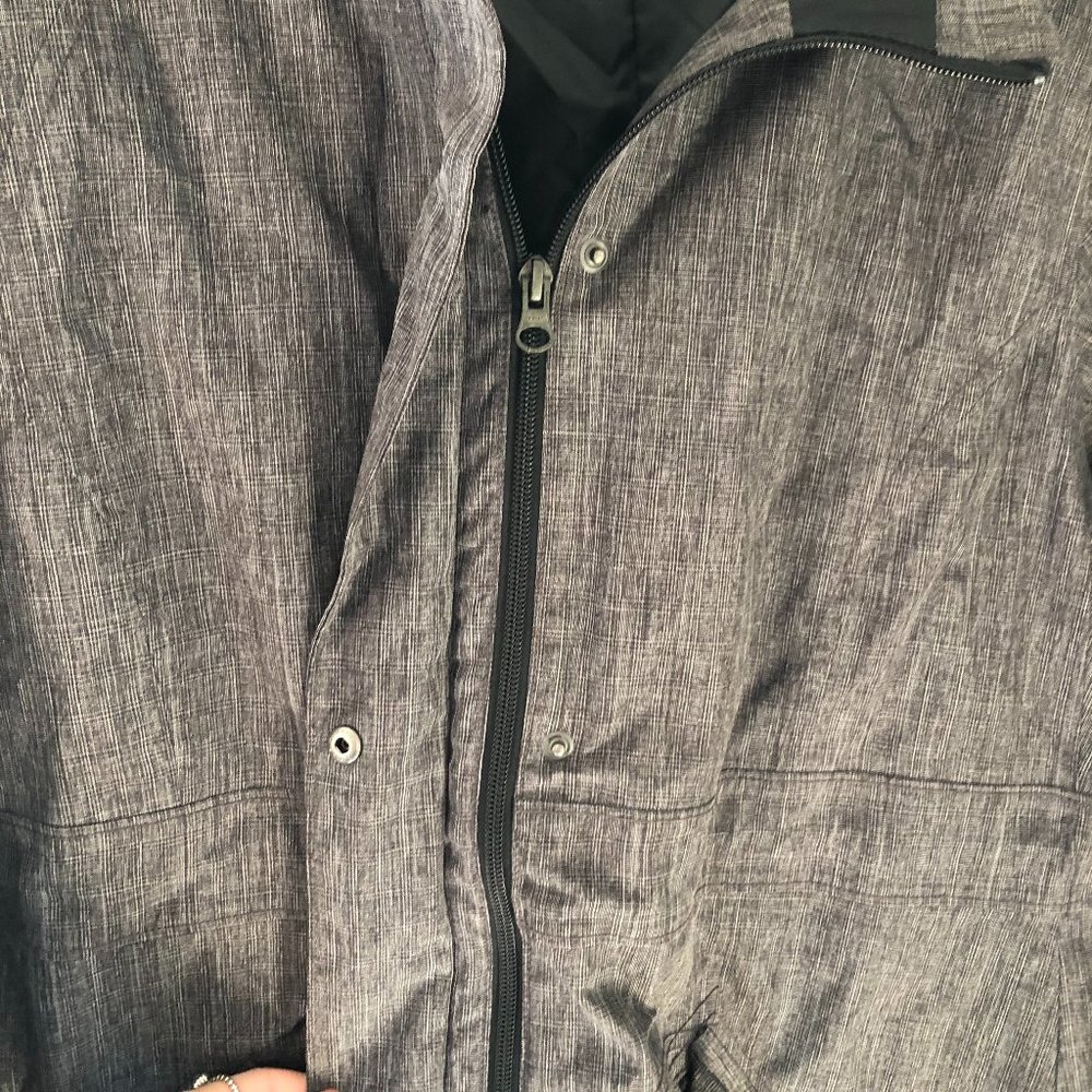 Athleta Waterproof Rainfall Rain Jacket Gray Blac… - image 6